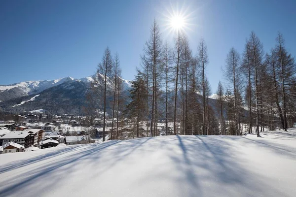 Winter Landscape Karwendel Mountains Seefeld Tyrol Austria Europe — Zdjęcie stockowe