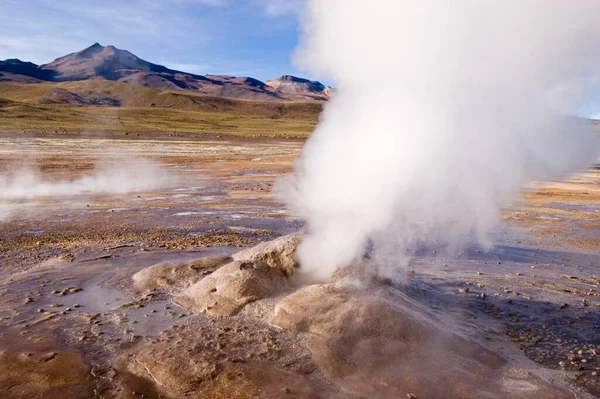 Steaming Geyser Geyser Field Tatio Chile South America — Stockfoto