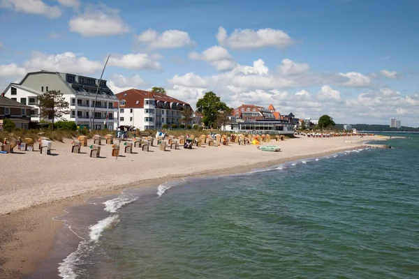 Plaża Wybrzeże Niendorf Timmendorfer Strand Lbeck Bay Szlezwik Holsztyn Niemcy — Zdjęcie stockowe