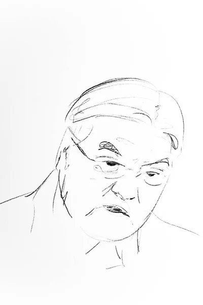 Portrait of Frank-Walter Steinmeier by artist Gerhard Kraus, Kriftel