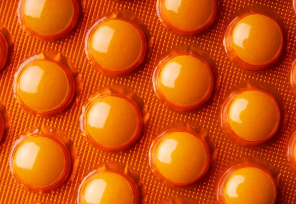 Pills Orange Film Package — Foto de Stock
