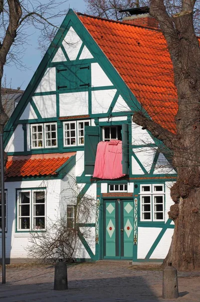 Histórico Reepschlgerhaus 1758 Wedel Schleswig Holstein Alemanha Europa — Fotografia de Stock