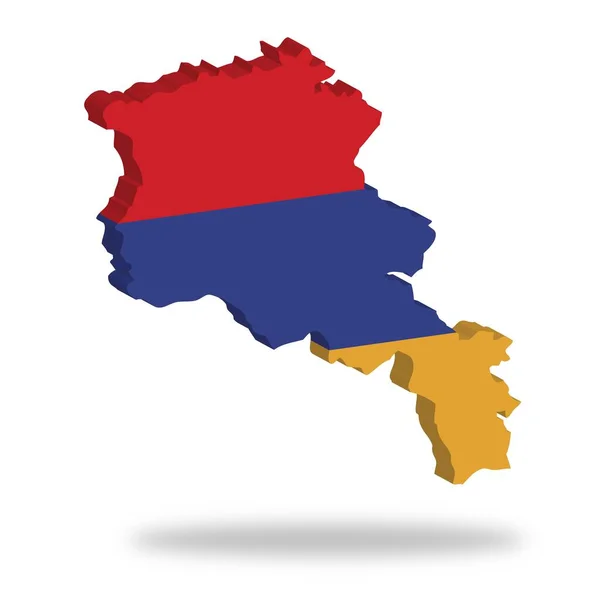 Outline Flag Armenia Hovering — Fotografia de Stock