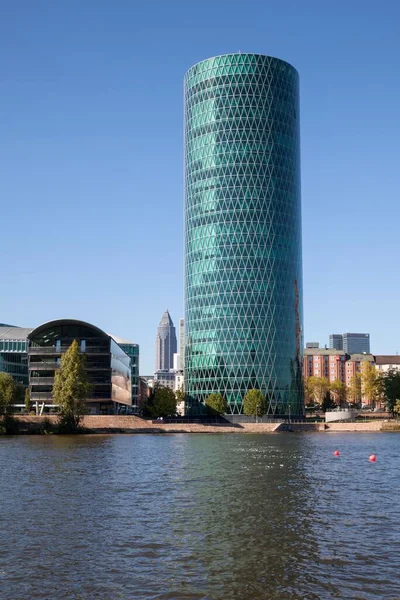 Westhafenturm Westhafen Frankfurt Main Hessen Deutschland Europa — Stockfoto