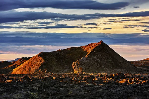 Wulkan Leirhnjkur Obszar Wulkaniczny Krafla Reykjahl Mvatni Wyspa — Zdjęcie stockowe