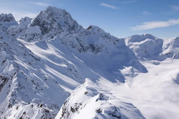 Montanhas Nevadas Sellrain Stubai Alps Tirol Áustria Europa — Fotografia de Stock