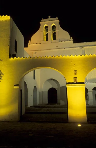 Historic Church Sant Antoni Portmany Night —  Fotos de Stock