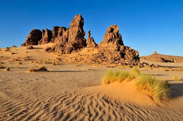 Sandsteinfelsen Auf Dem Tasset Plateau Nationalpark Tassili Ajjer Unesco Weltkulturerbe — Stockfoto