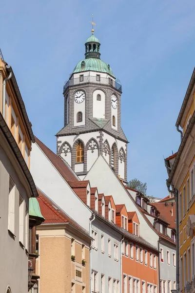 Tower Church Our Lady Church Facades Fleischergasse Meissen District Saxony — стокове фото