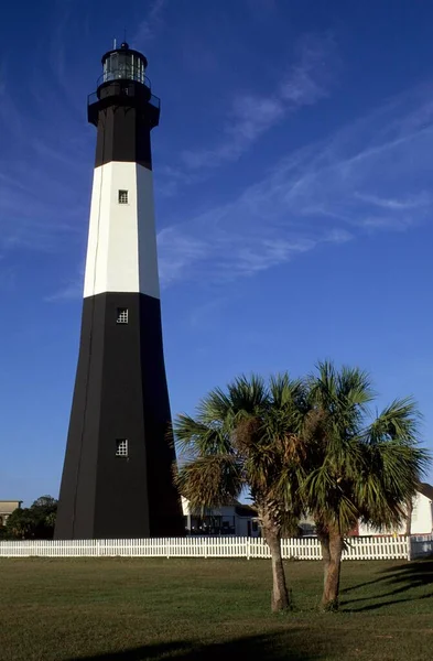 Tybee Island Lighthouse Close View — Stockfoto