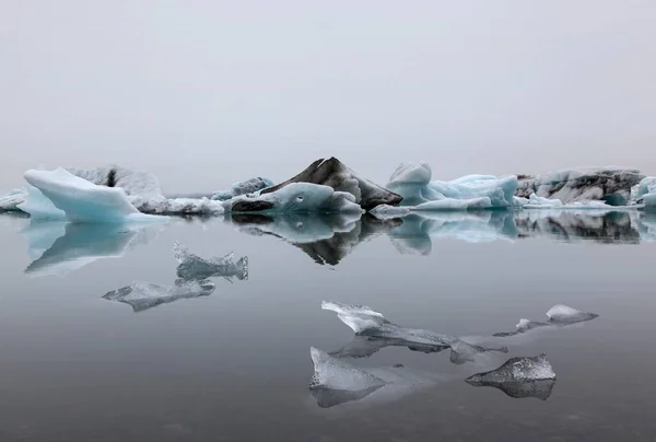 Ice Icebergs Jkulsrin Glacial Lake Lagoon Iceland Europe — стоковое фото