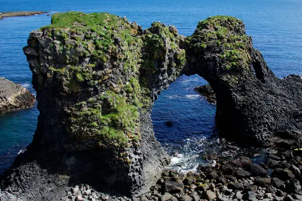 Wybrzeże Skaliste Półwysep Snfellsnes Islandia Europa — Zdjęcie stockowe