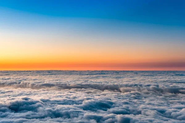 Pôr Sol Pôr Sol Brilha Nuvens Parque Nacional Teide Tenerife — Fotografia de Stock