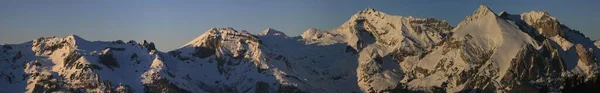 Panorama Saentis Mountain Chain Winter Toggenburg Gallen Switzerland Europe — ストック写真