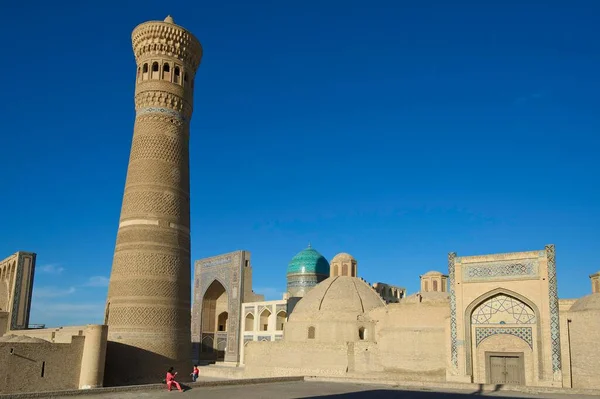 Minareto Della Moschea Kalon Bukhara Uzbekistan Asia — Foto Stock