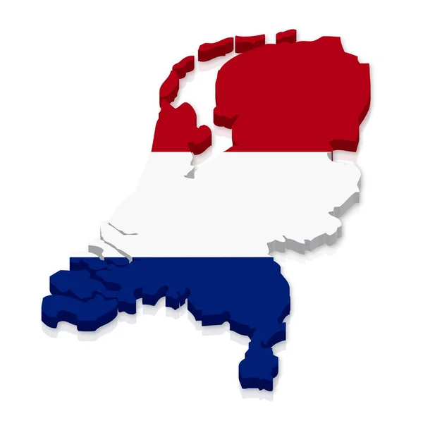 Hollanda Nın Ana Hatları Bayrağı — Stok fotoğraf