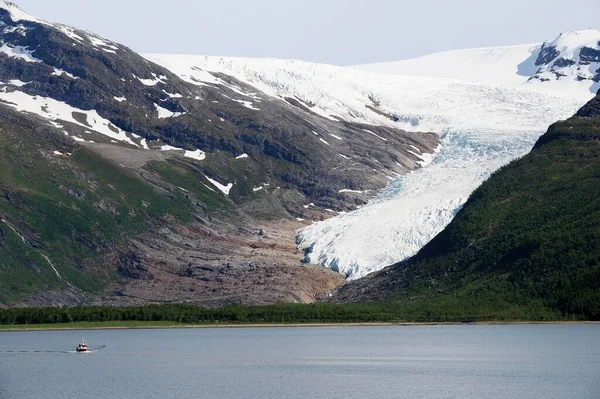 Glacier Tongue Engabreen Part Svartisen Northern Norway Norway Scandinavia Europe — Stockfoto