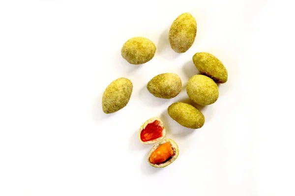 Amendoins Revestimento Sabor Wasabi — Fotografia de Stock