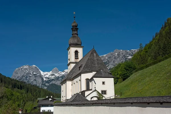 Parish Church Sebastian Back Reiteralpe Ramsau Berchtesgadener Land Upper Bavaria — стокове фото