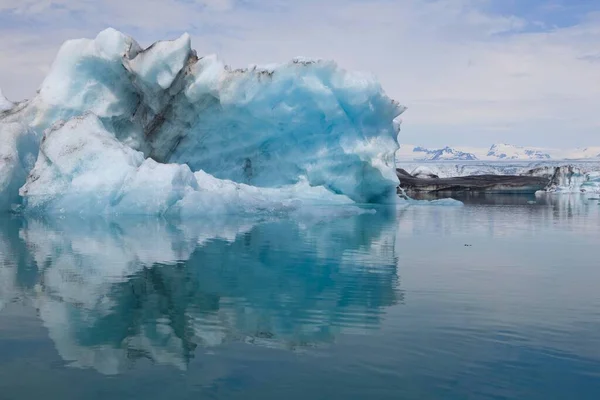 Icebergs Flottants Sur Lac Glaciaire Joekulsarlon Islande Europe — Photo
