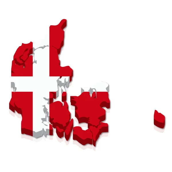 Outline Flag Denmark — стокове фото