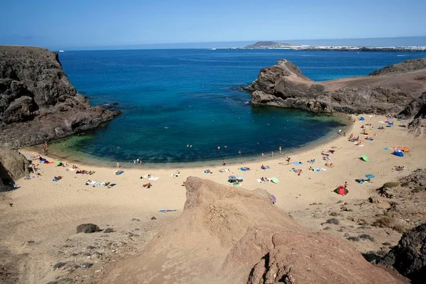 Papagayo Beaches Playas Papagayo Playa Blanca Back Lanzarote Canary Islands — Foto de Stock