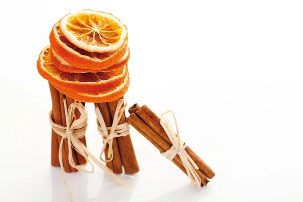 Cinnamon Sticks Dried Orange Slices — Stock Fotó