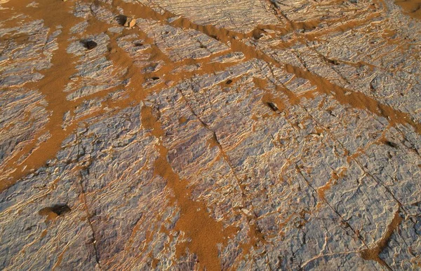 Βραχώδες Δάπεδο Ερήμου Άμμο — Φωτογραφία Αρχείου