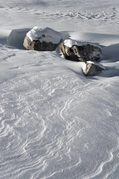 Snow Drifts Rocks Schwarzsee Pre Alps Kaiseregg Freiburg Canton Switzerland — Stockfoto