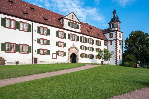 Hrad Wilhelmsburg Renesanční Budova Protestantským Zámeckým Kostelem Místo Reformace Schmalkalden — Stock fotografie