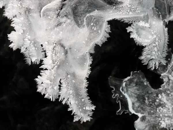Ice Crystals Frozen Lake — Stock Photo, Image