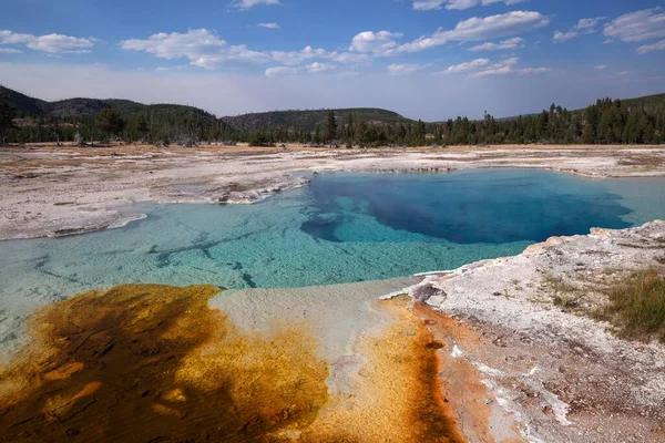 Sapphire Pool Biscuit Basin Yellowstone National Park Wyoming Usa North — Foto de Stock