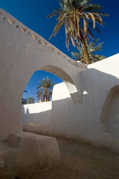 Palmová Zahrada Ghadames Ghadamis Unesco Světového Dědictví Libye Afrika — Stock fotografie