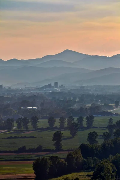 Landscape Sunset Podgrad Dol Pri Ljubljani Slovenia Europe — ストック写真