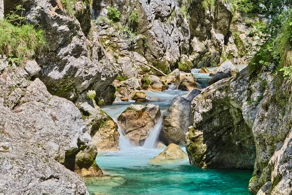 Tolmin Gorge Emerald Route Nationalpark Triglav Region Primorska Slowenien Tolmin — Stock Photo, Image