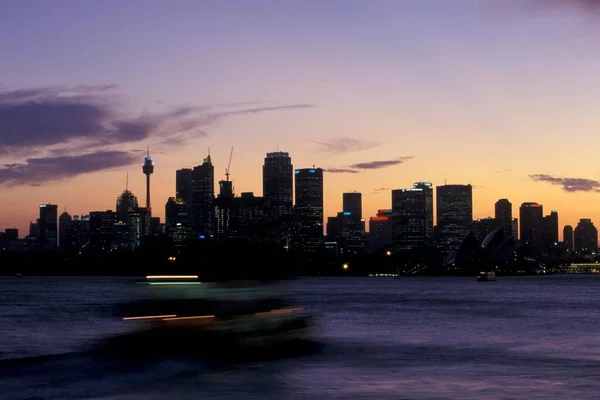 Skyline Sydney Night Australia — Φωτογραφία Αρχείου