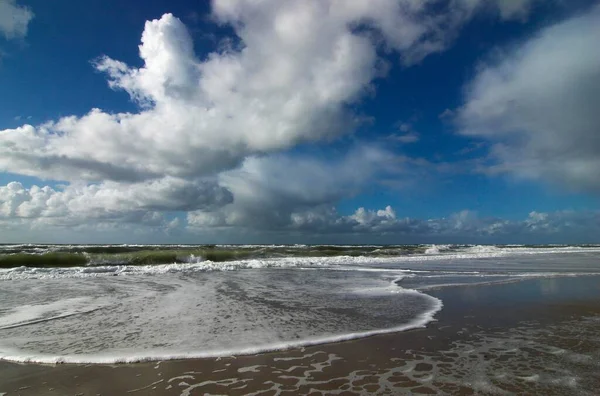 Wave Beach North Sea Denmark Europe — стоковое фото