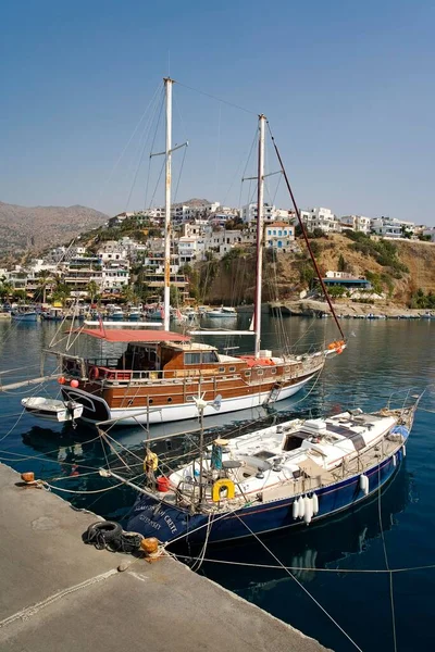 Hamnen Agia Galini Kreta Grekland Europa — Stockfoto