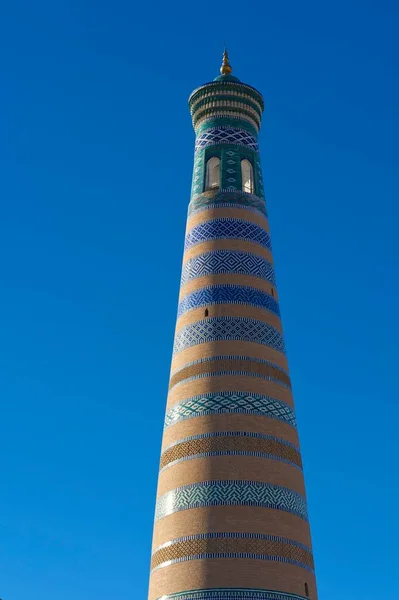 Islom Huja Islom Islam Haji Minaret Itchan Kala Khiva Ouzbékistan — Photo