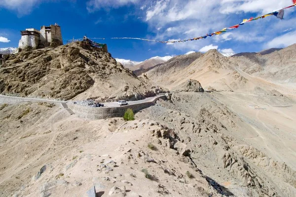 Old Mountain Fortress Leh Ladakh Jammu Kashmir India Asia — Stockfoto