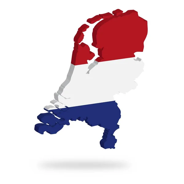 Outline Flag Netherlands Hovering — Stock Photo, Image