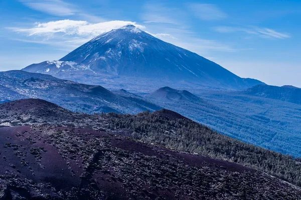 View Teide Volcano Teide National Park Tenerife Canary Islands Spain — Stockfoto