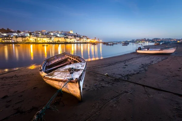 Boot Vissersdorp Ferragudo Algarve Portugal Europa — Stockfoto