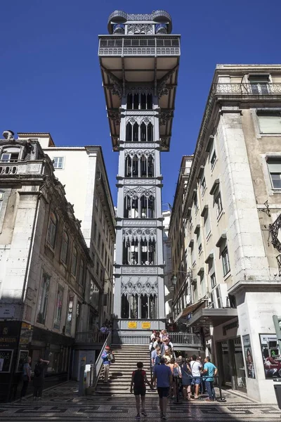 エレベーター 旅客エレベーター エレベーター サンタ ユスタ リスボン ポルトガル ヨーロッパ — ストック写真