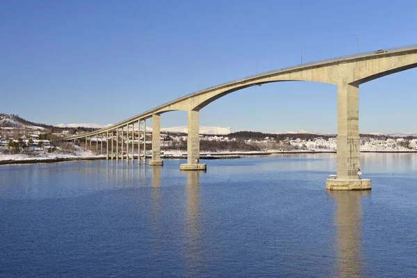 Bridge Concrete Gisund Finsness Troms Norway Europe — Stock Photo, Image