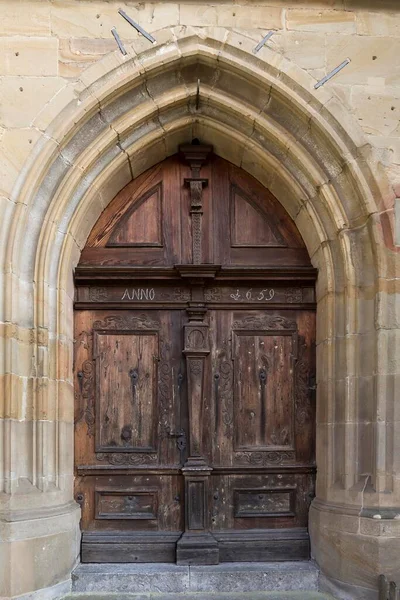 Boční Vchod Marienkirche Roku 1659 Knigsberg Dolní Franky Bavorsko Německo — Stock fotografie