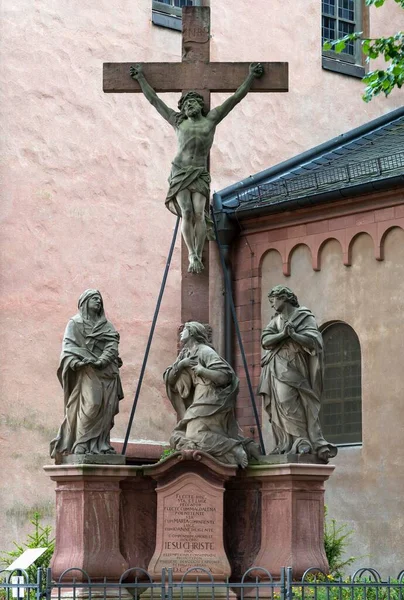 Groupe Crucifixion Baroque 1730 Einhardbasilika Seligenstadt Hesse Allemagne Europe — Photo