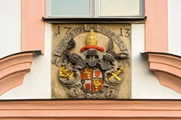 Escudo Del Príncipe Obispo Johann Anton Rodilla Del Arco Catedral — Foto de Stock