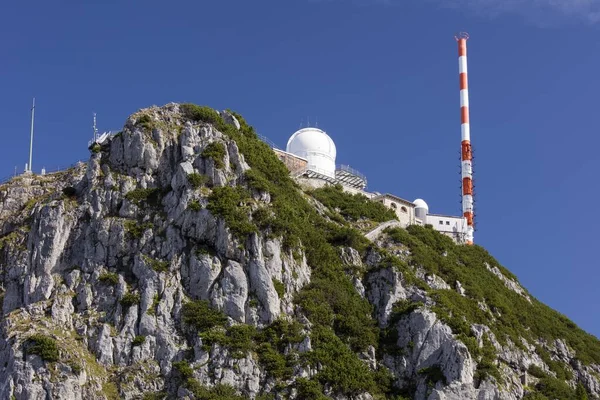 Överföringsmast Observatorium Topp Wendelstein 1838M Mangfallsbergen Bayerska Alperna Övre Bayern — Stockfoto