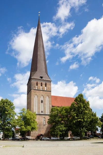 Szent Péter Templom Alter Markt Rostock Mecklenburg Nyugat Pomeránia Németország — Stock Fotó